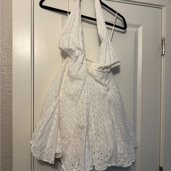 Zara White Backless Halter Dress - Picture 3 of 6